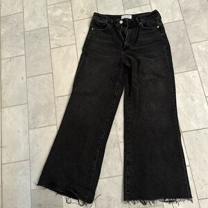 Dear John Fiona Denim Jeans Wide Leg High Rise Size 32 Black